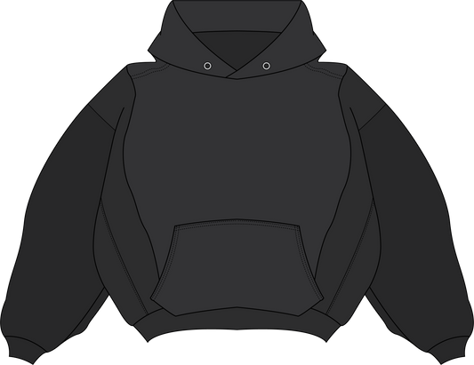 Black 3-Tone Hoodie