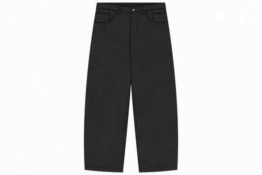 Black Stoned Washed Denim